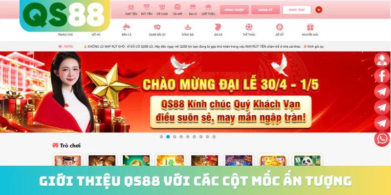 Giới thiệu QS88 2 Giới thiệu QS88 với các cột mốc ấn tượng